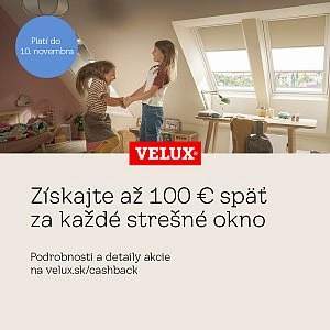 Získajte až 100 EUR za každé nové strešné okno VELUX ! Získajte až 100 EUR za každé nové strešné okno VELUX !