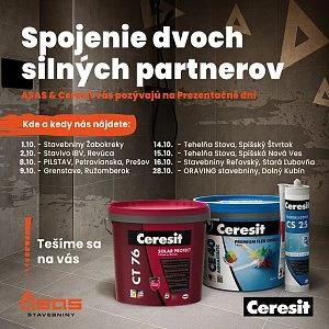 Prezentačné dni ASAS/Ceresit pokračujú aj v októbri Prezentačné dni ASAS/Ceresit pokračujú aj v októbri